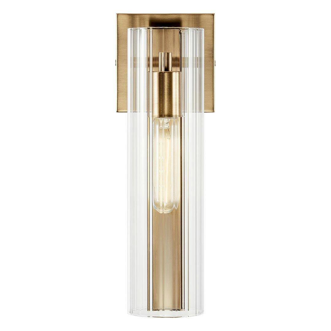 The Jemsa 14 Inch 1 Light Wall Sconce in Champagne Bronze mounted down on a white background
