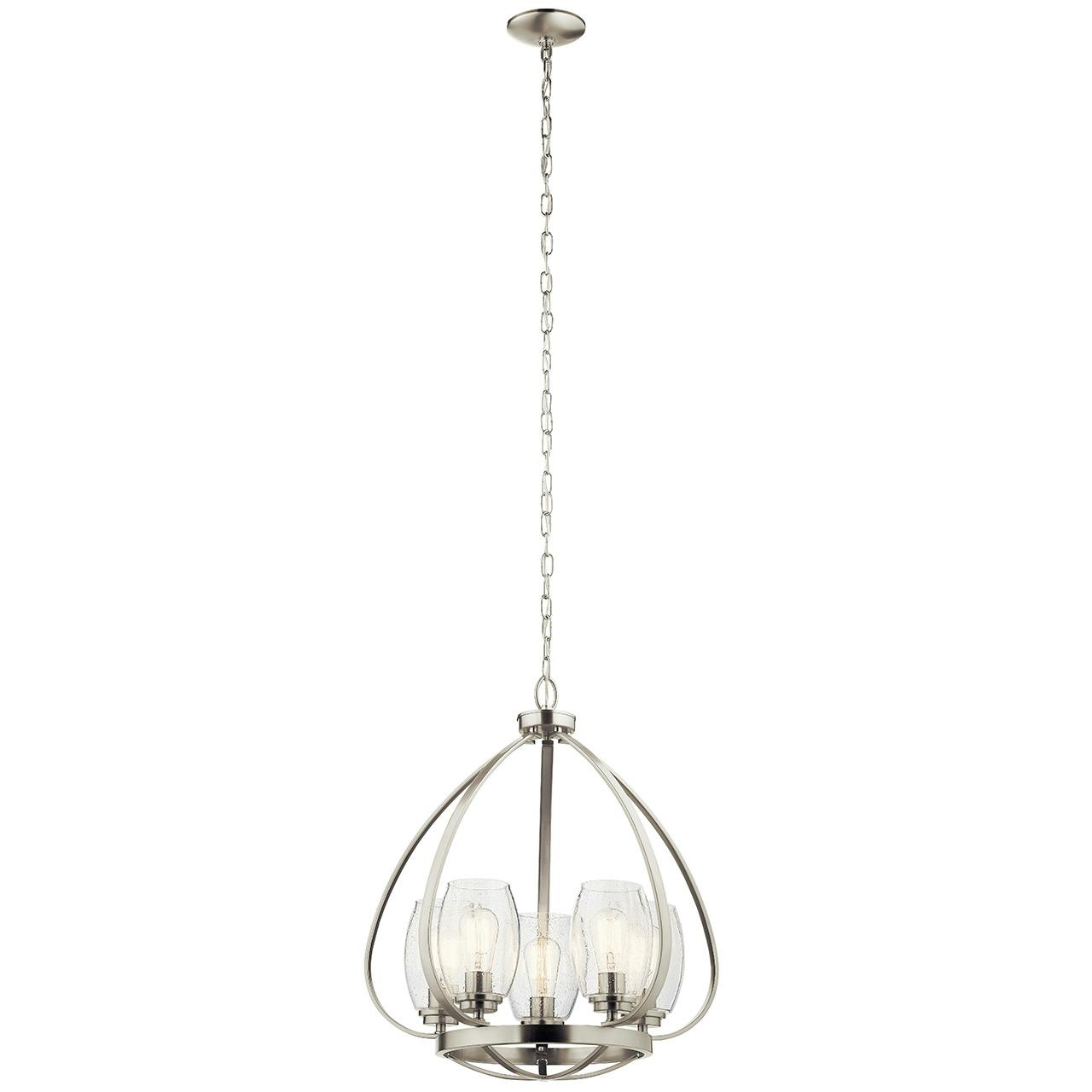 Tuscany 24" 5 Light Chandelier in Nickel on a white background