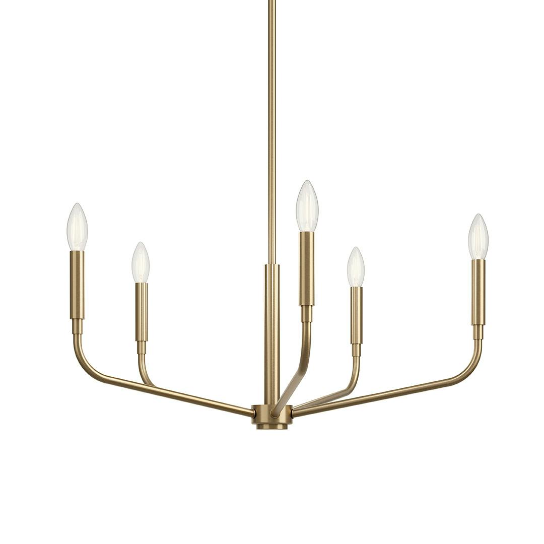 The Madden 26 Inch 5 Light Chandelier in Champagne Bronze on a white background