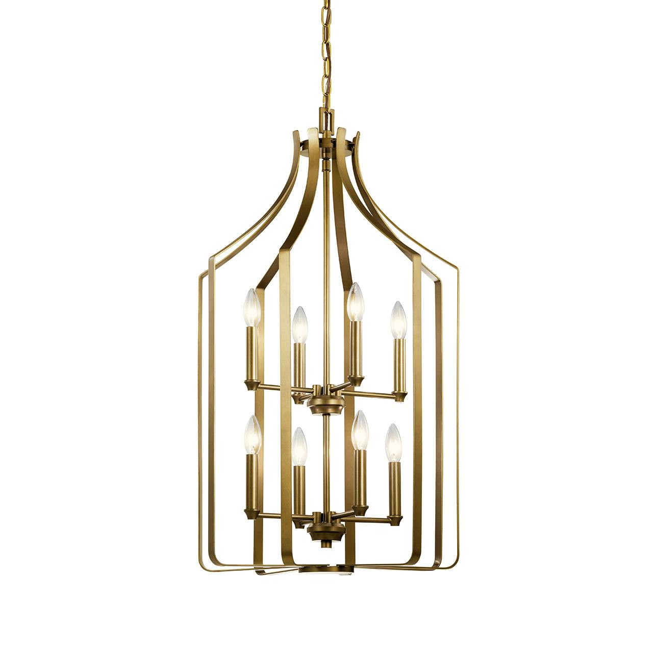 Morrigan 19" Foyer Chandelier Brass without the canopy on a white background
