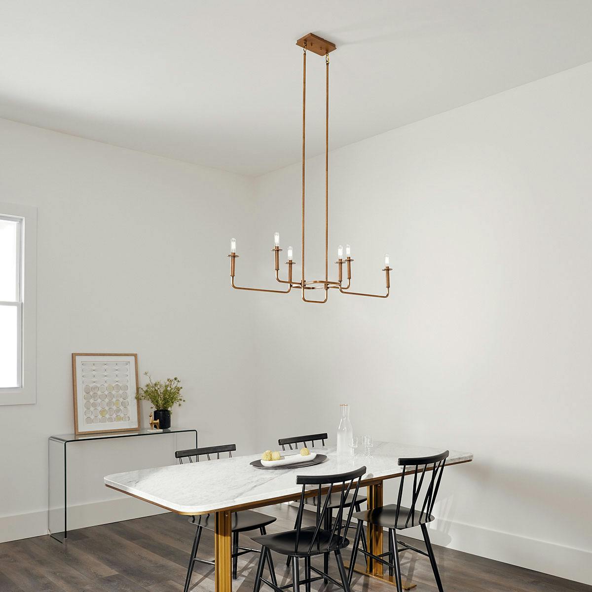 Day time dining room image featuring Alden chandelier 43362NBR
