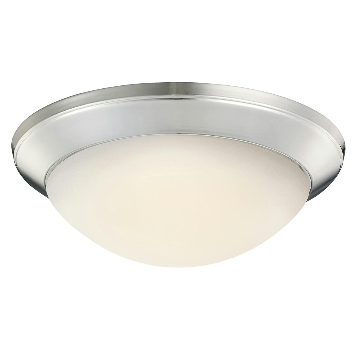 Ceiling Space 14"  Flush Mount with LED Bulb Nickel on a white background