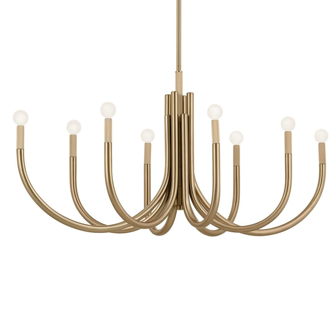Odensa 46 Inch 8 Light Oval Chandelier in Champagne Bronze on a white background
