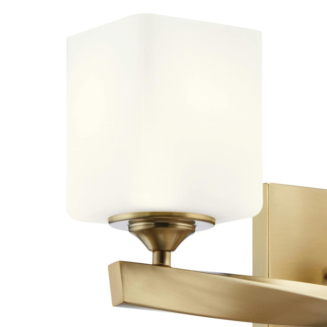 Marette 23 inch 3 Light Vanity Light with Satin Etched Cased Opal Glass in Champagne Bronze on a white background