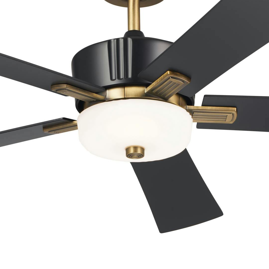 56" Icon 5 Blade LED Indoor Ceiling Fan Satin Black on a white background