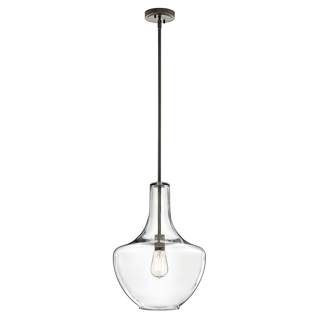 Everly 19.75" 1 Light Pendant Olde Bronze without the canopy on a white background