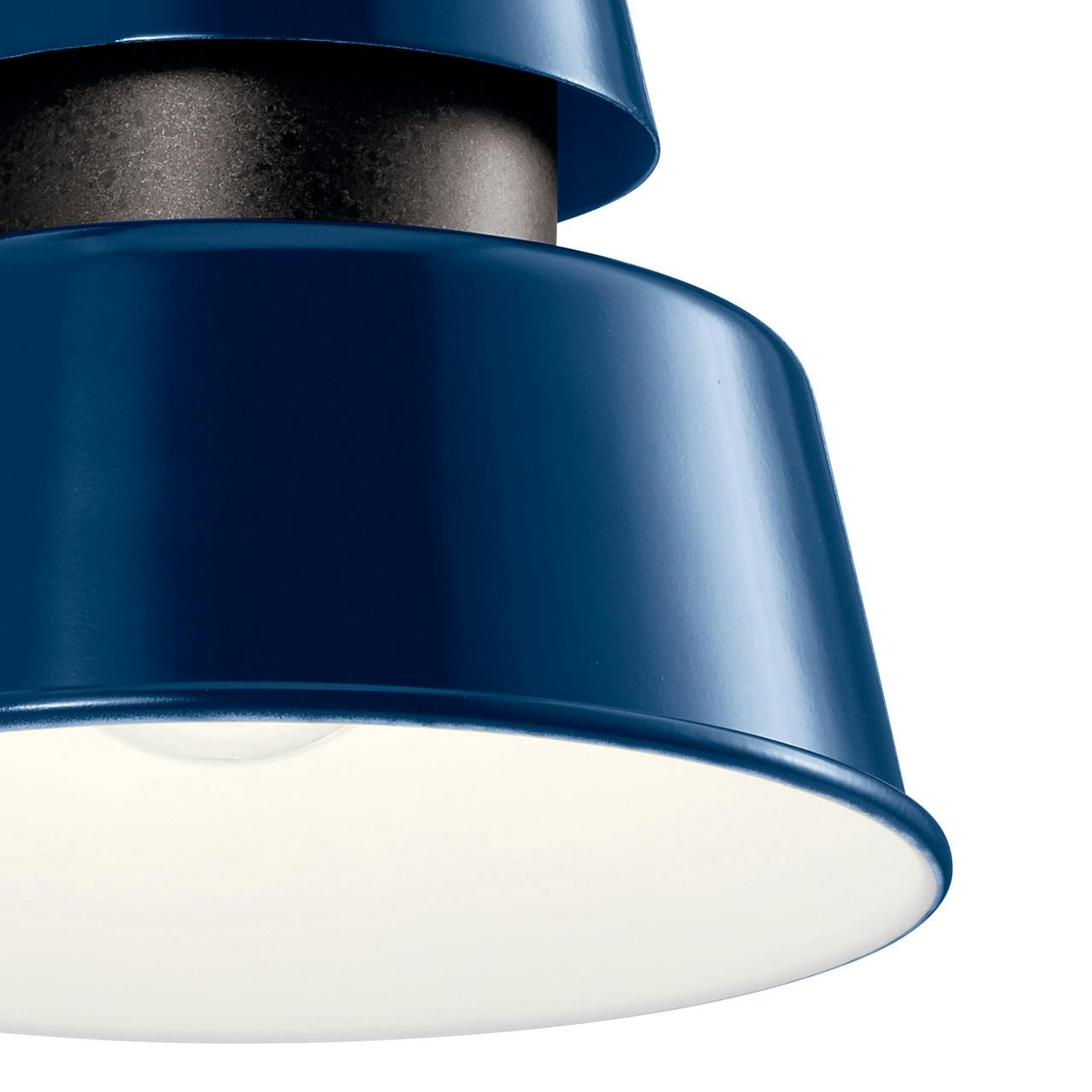 Close up view of the Lozano 9.75" Wall Light Catalina Blue on a white background