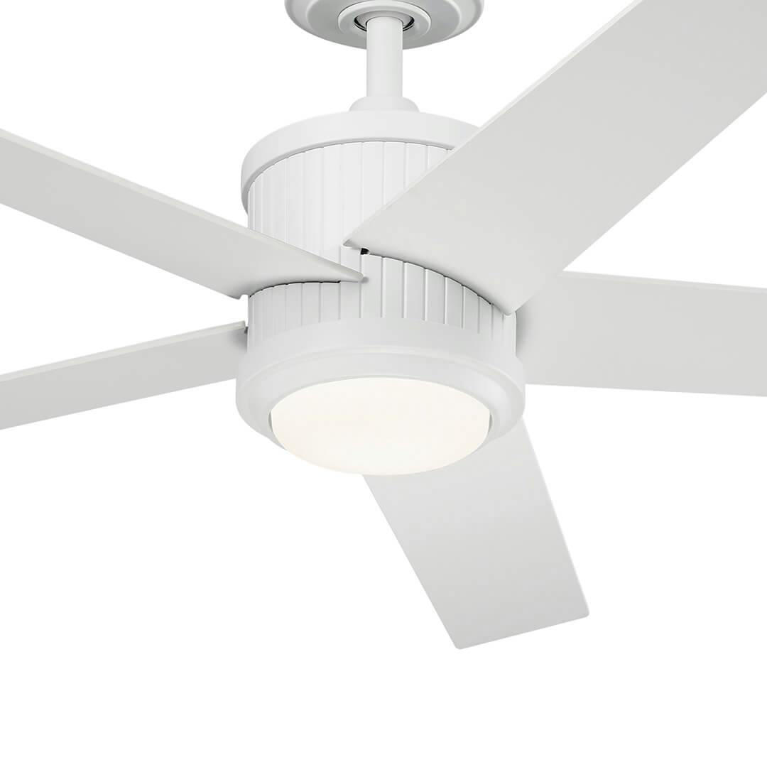 48" Brahm Ceiling Fan Matte White on a white background
