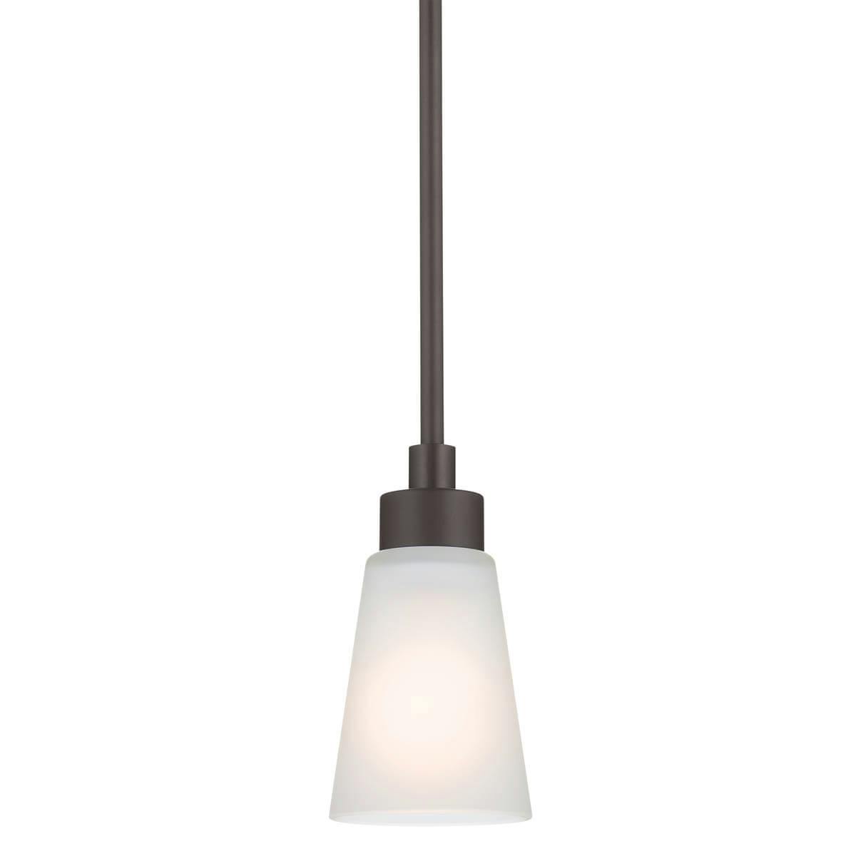 Erma 4.25" Mini Pendant Olde Bronze without the canopy on a white background
