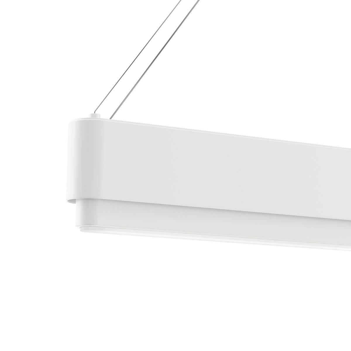 Close up of Walman 35.5" LED Linear Pendant White on a white background