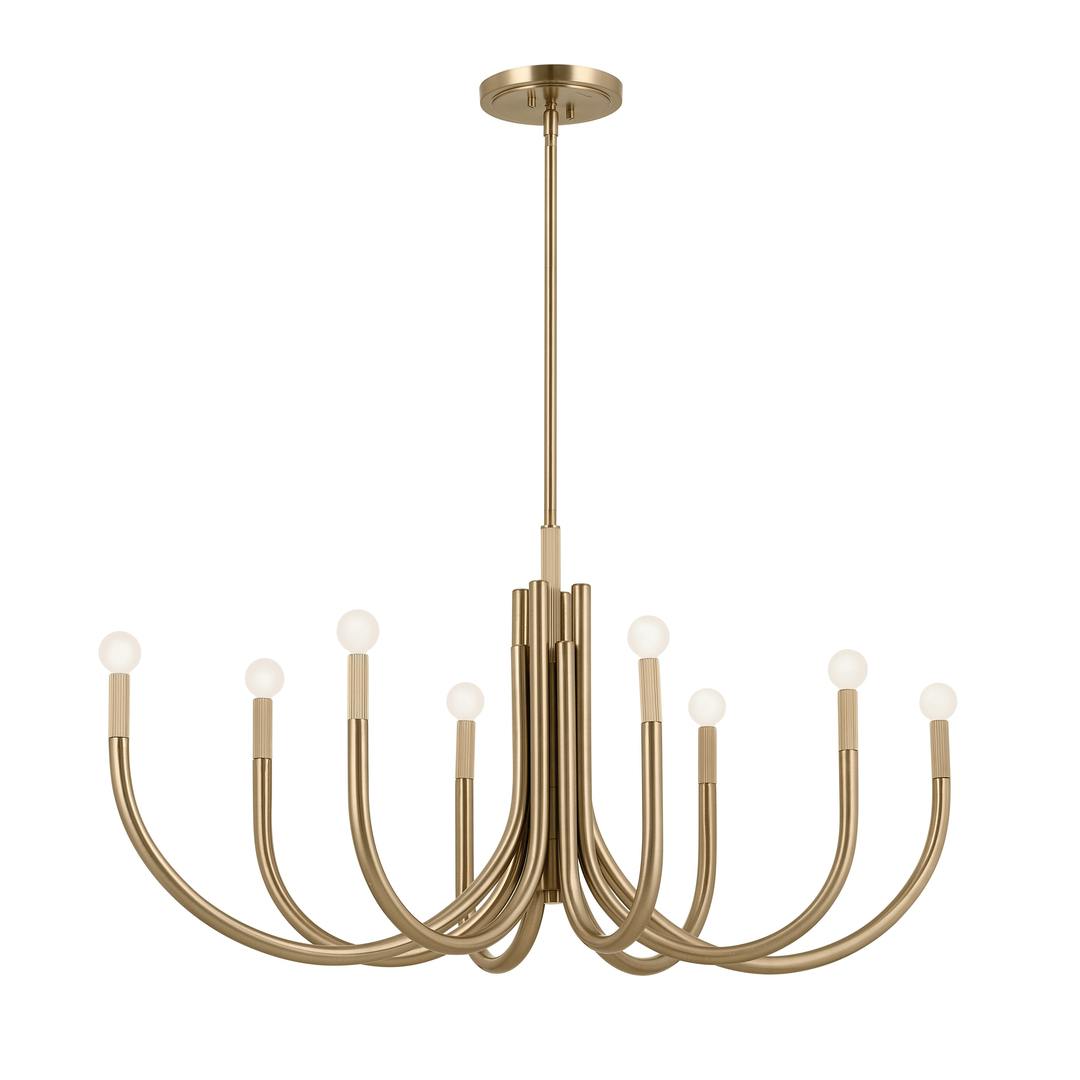 Odensa 46 Inch 8 Light Oval Chandelier in Champagne Bronze on a white background
