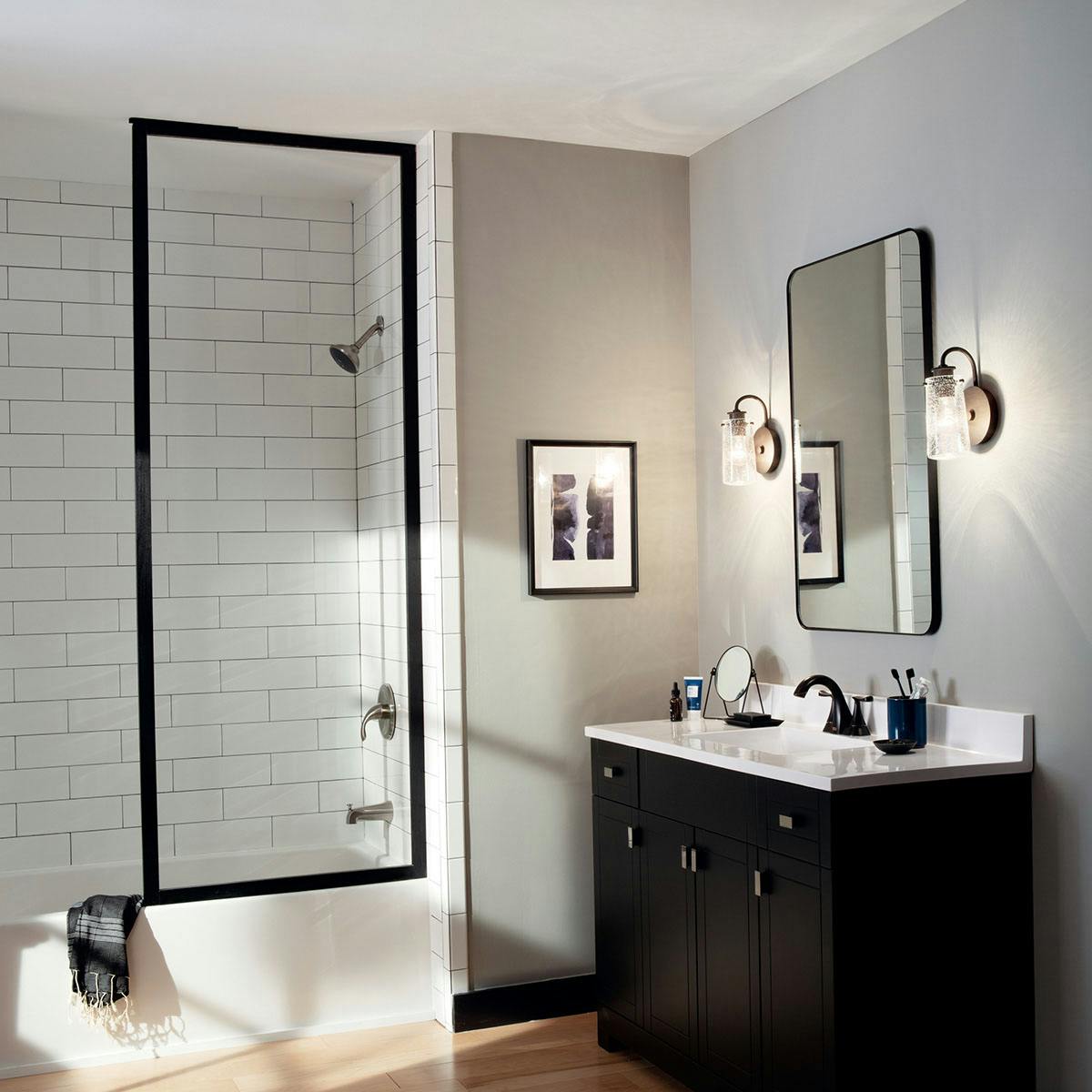 Day time Bathroom featuring Braelyn vanity light 45457OZ
