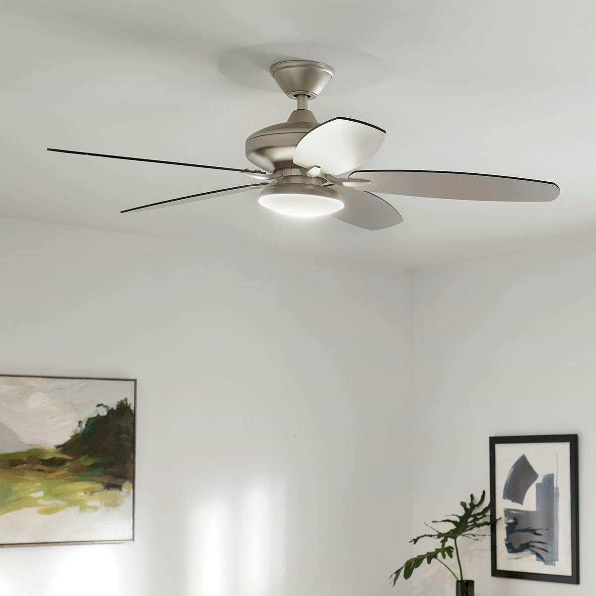 Day time living room featuring Renew ceiling fan 330163NI