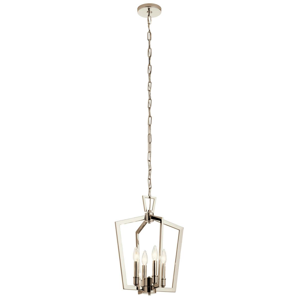 Abbotswell 19" 4 Light Pendant Nickel on a white background