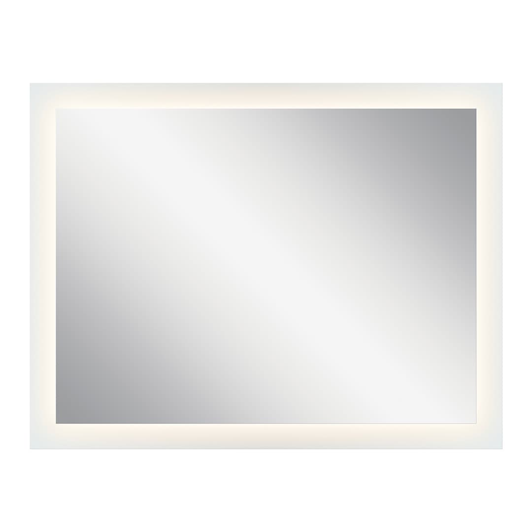 54" x 42" Rectangular LED Backlit Mirror on a white background