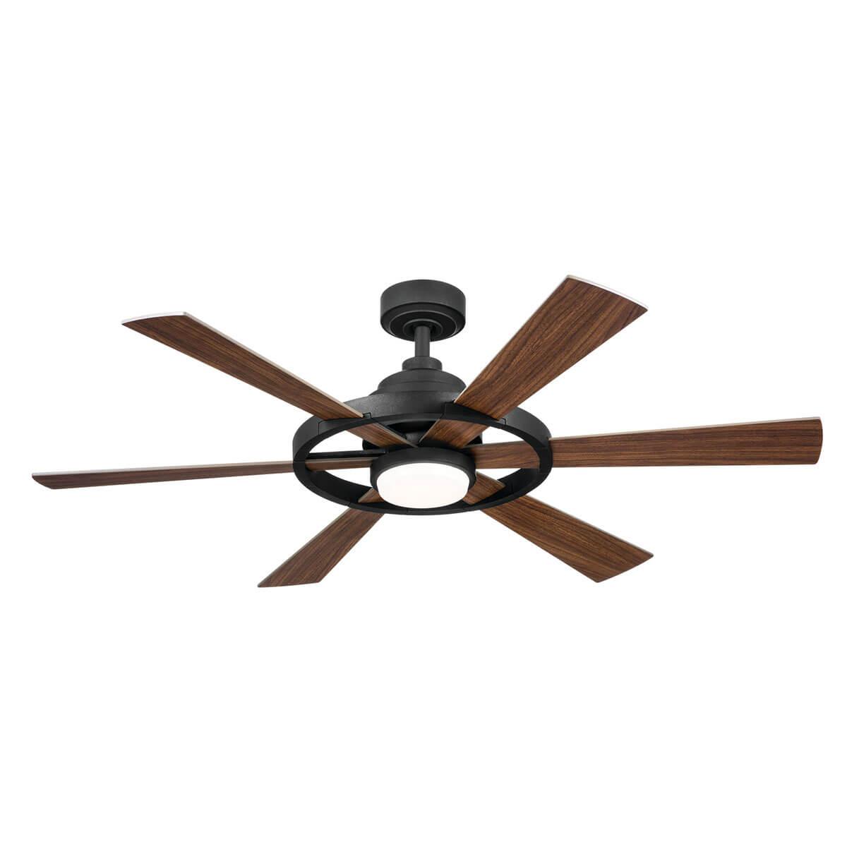 Range 52"Ceiling Fan Distressed Black on a white background