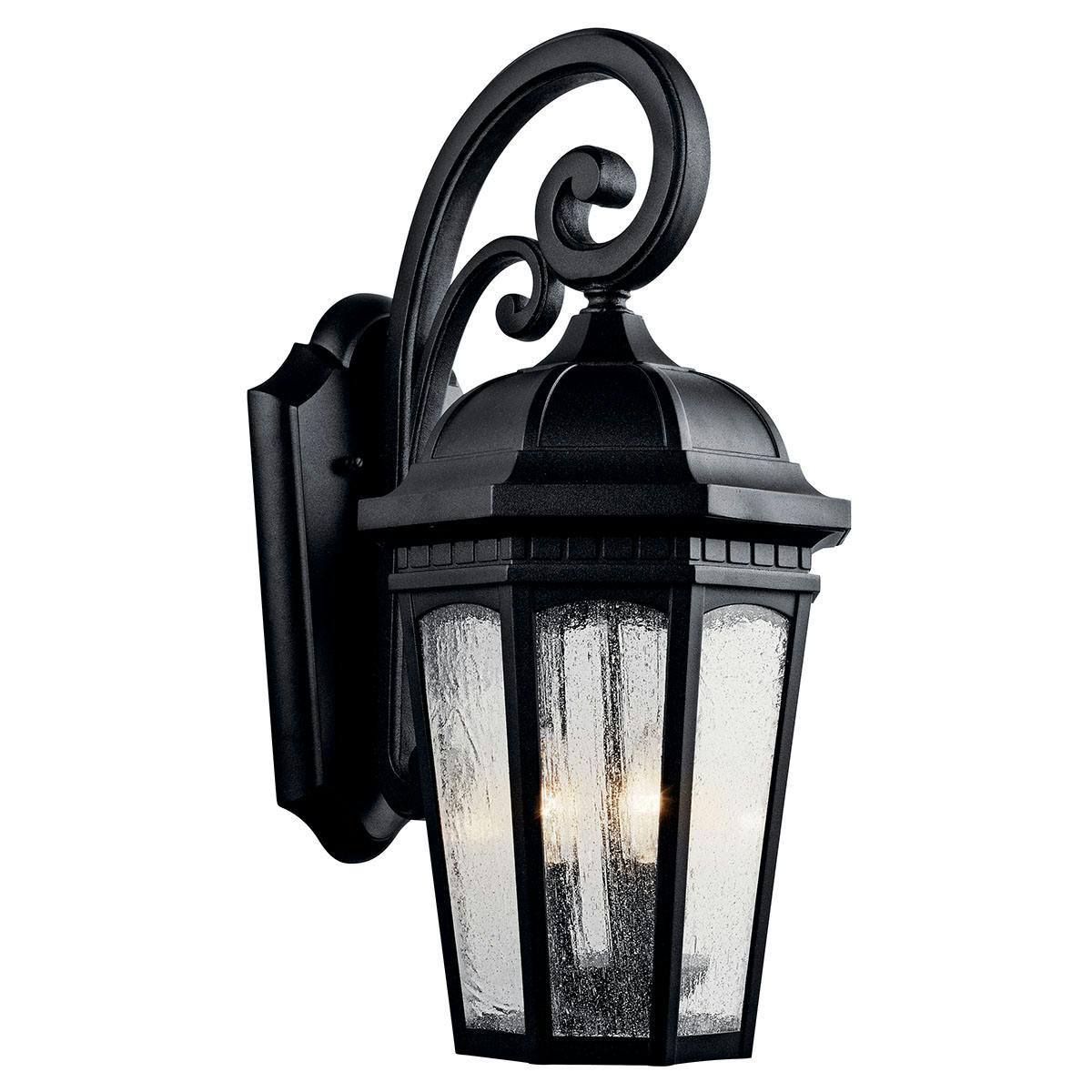 Courtyard 22.25" Wall Light Black on a white background