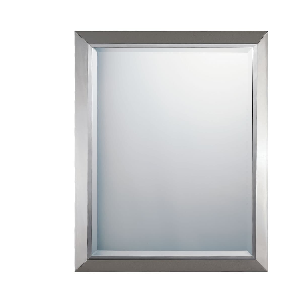 Classic Rectangular Mirror Chrome on a white background