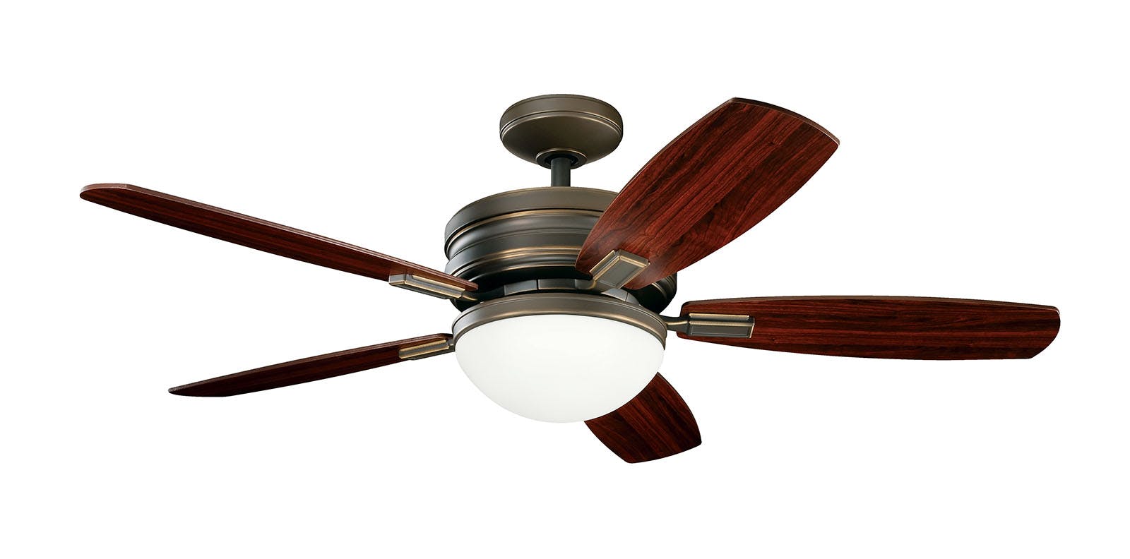 Carlson LED 52" Fan in Oiled Bronze on a white background