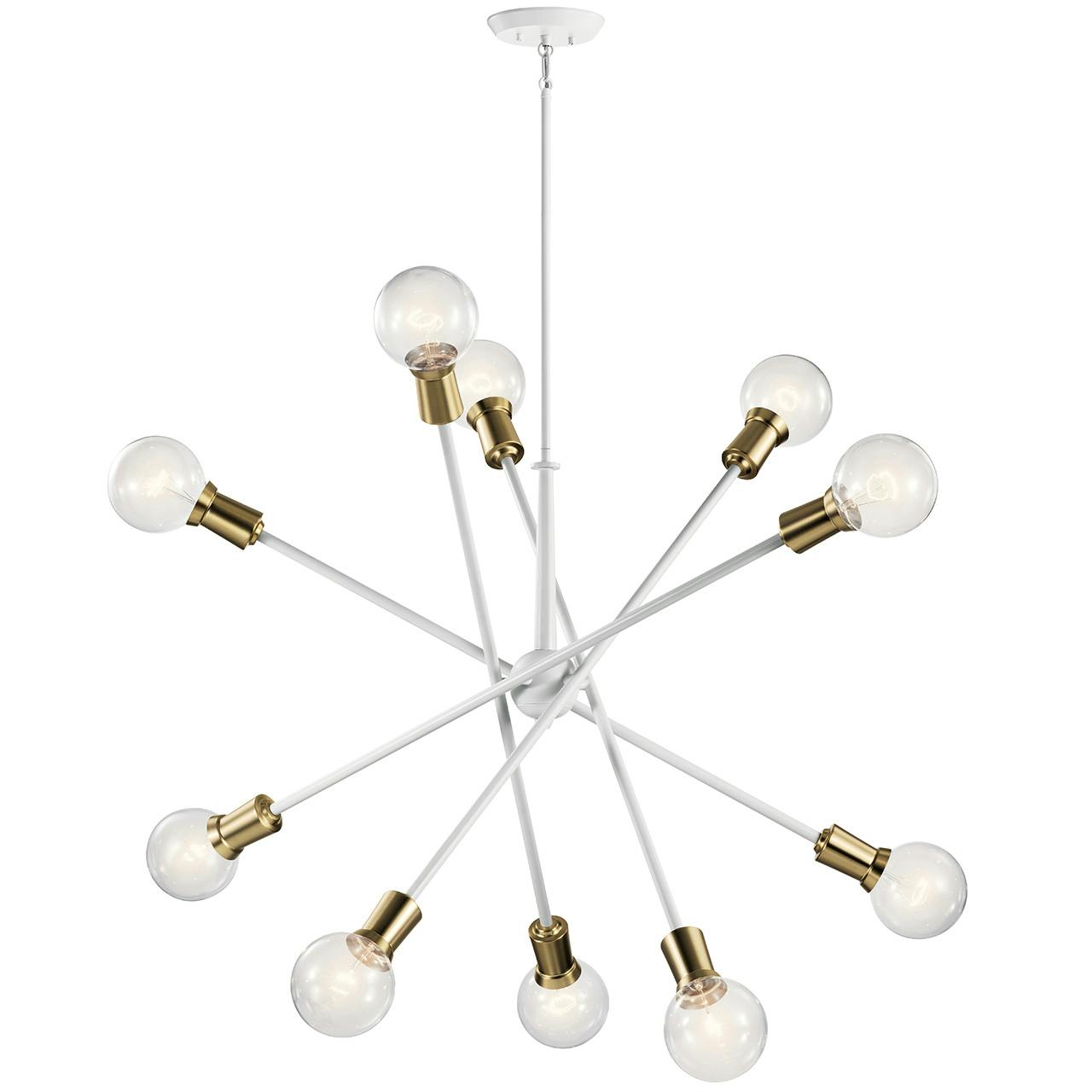 Armstrong 10 Light Chandelier White on a white background