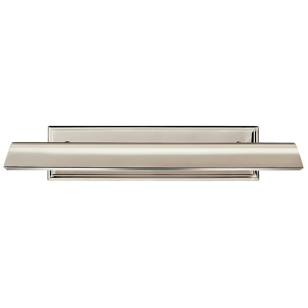 Front view of the Carston 24 Inch 2 Light Picture Light in Polished Nickel with White Interior on a white background