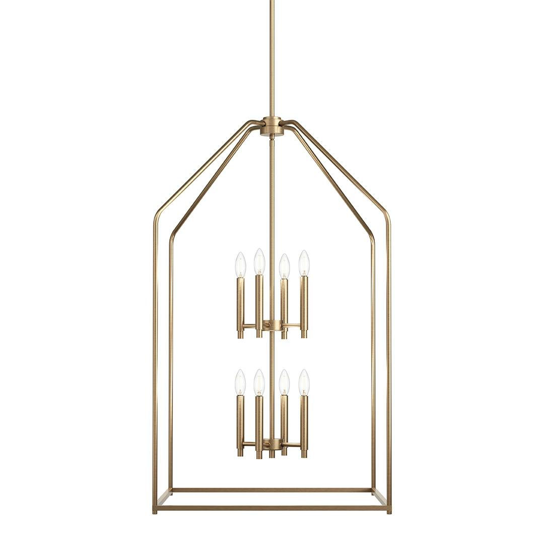 Close up of the Madden 43" 8 XL Light Foyer Pendant in Champagne Bronze