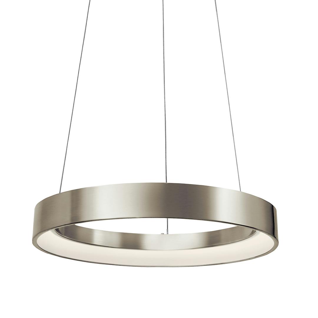 Fornello 17.75" LED Pendant Nickel on a white background