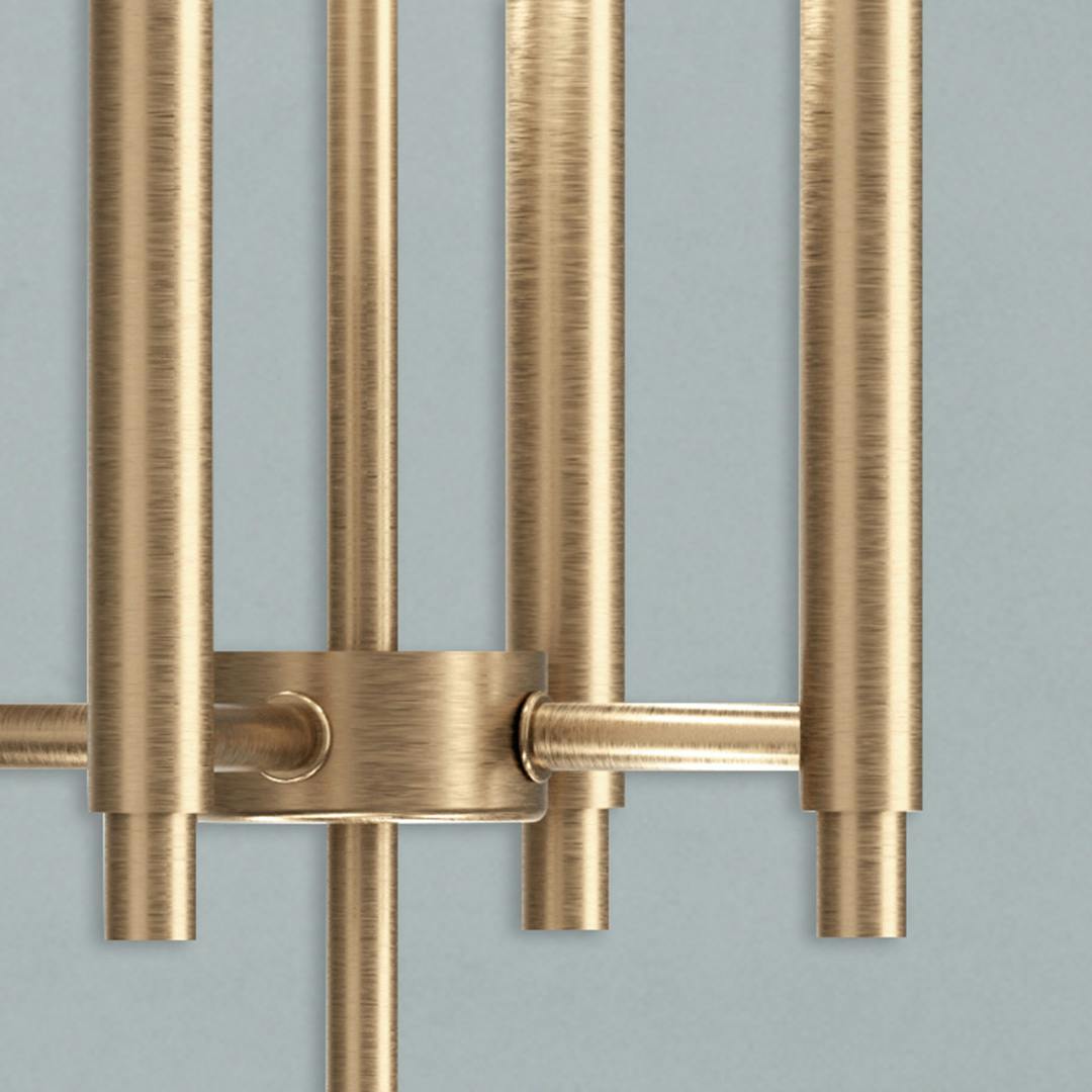 Close up of the Madden 43" 8 XL Light Foyer Pendant in Champagne Bronze