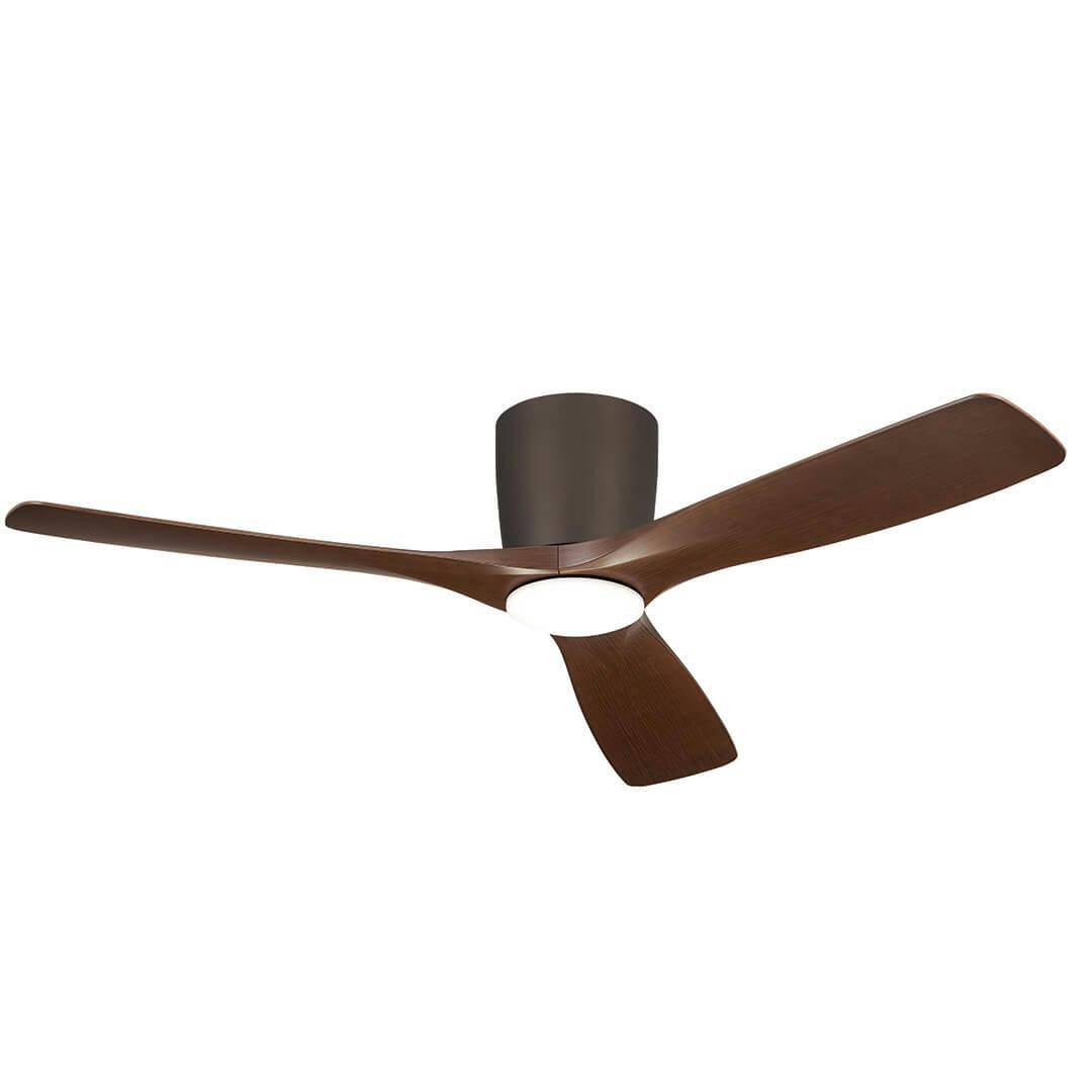 54" Volos Ceiling Fan Satin Natural Bronze on a white background
