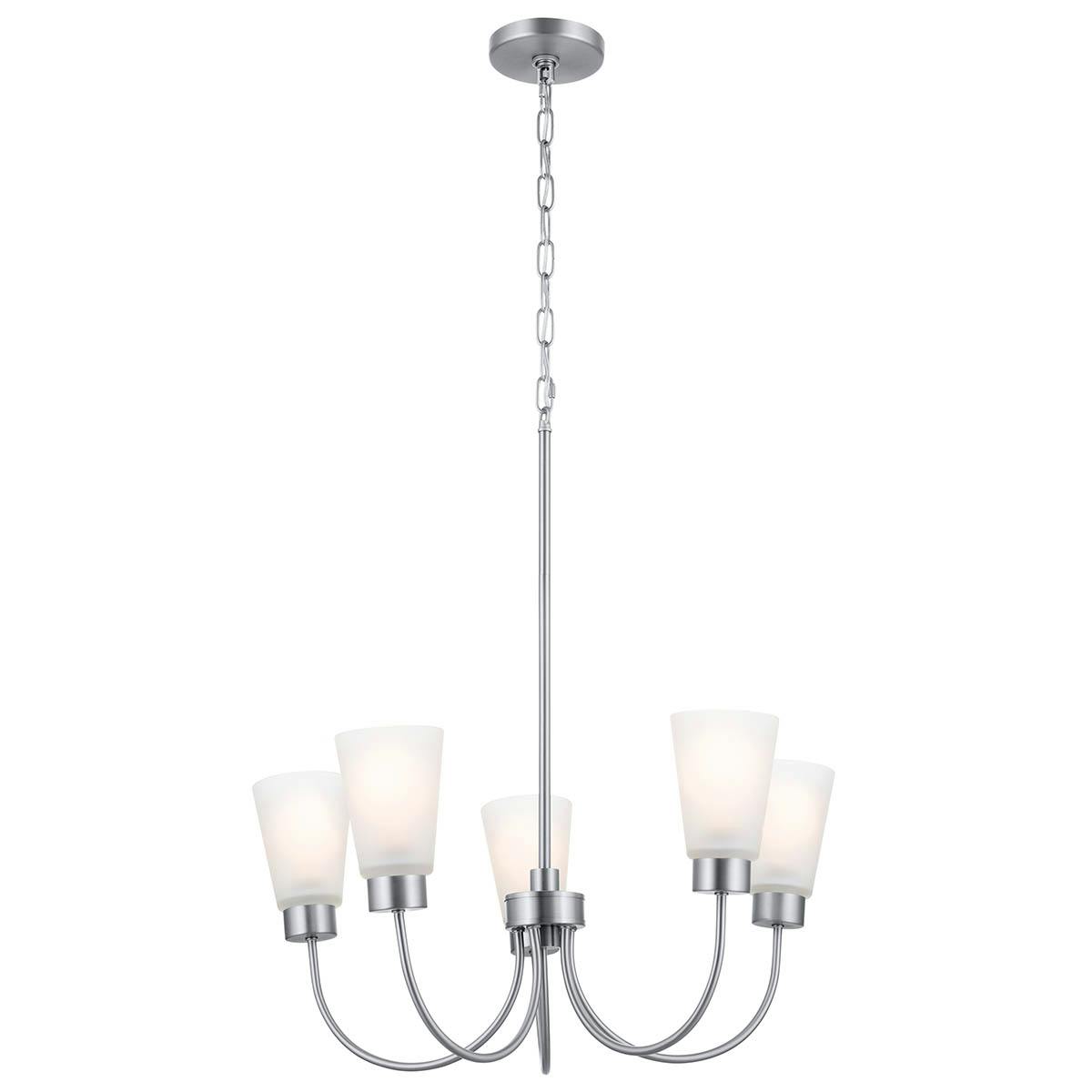 Erma 24"  Chandelier Brushed Nickel on a white background