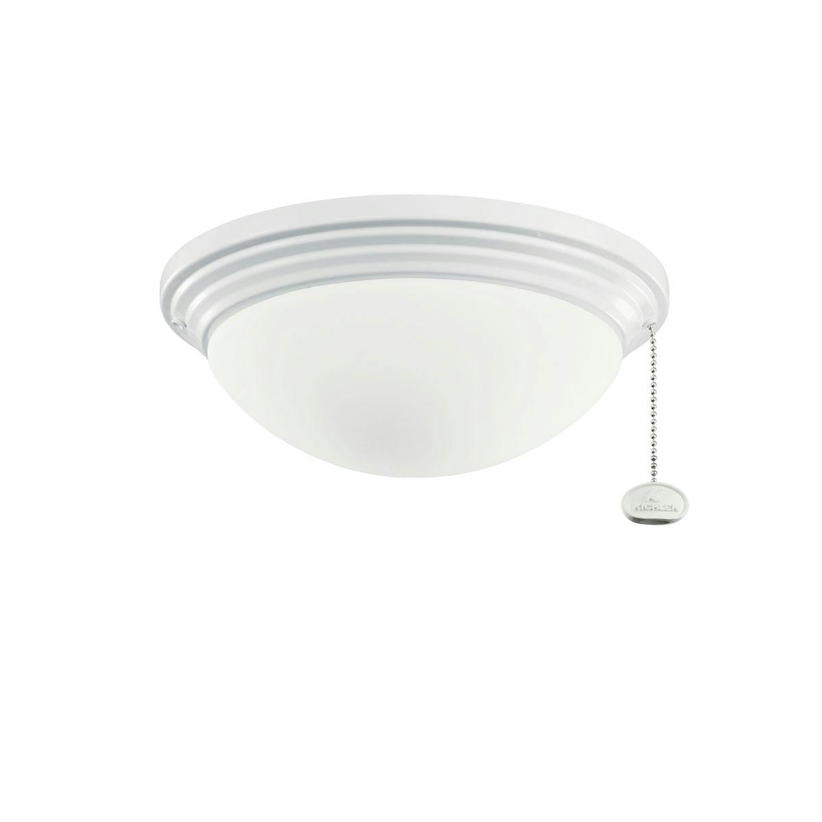 Ceiling Fan LED Wet Light Kit White on a white background