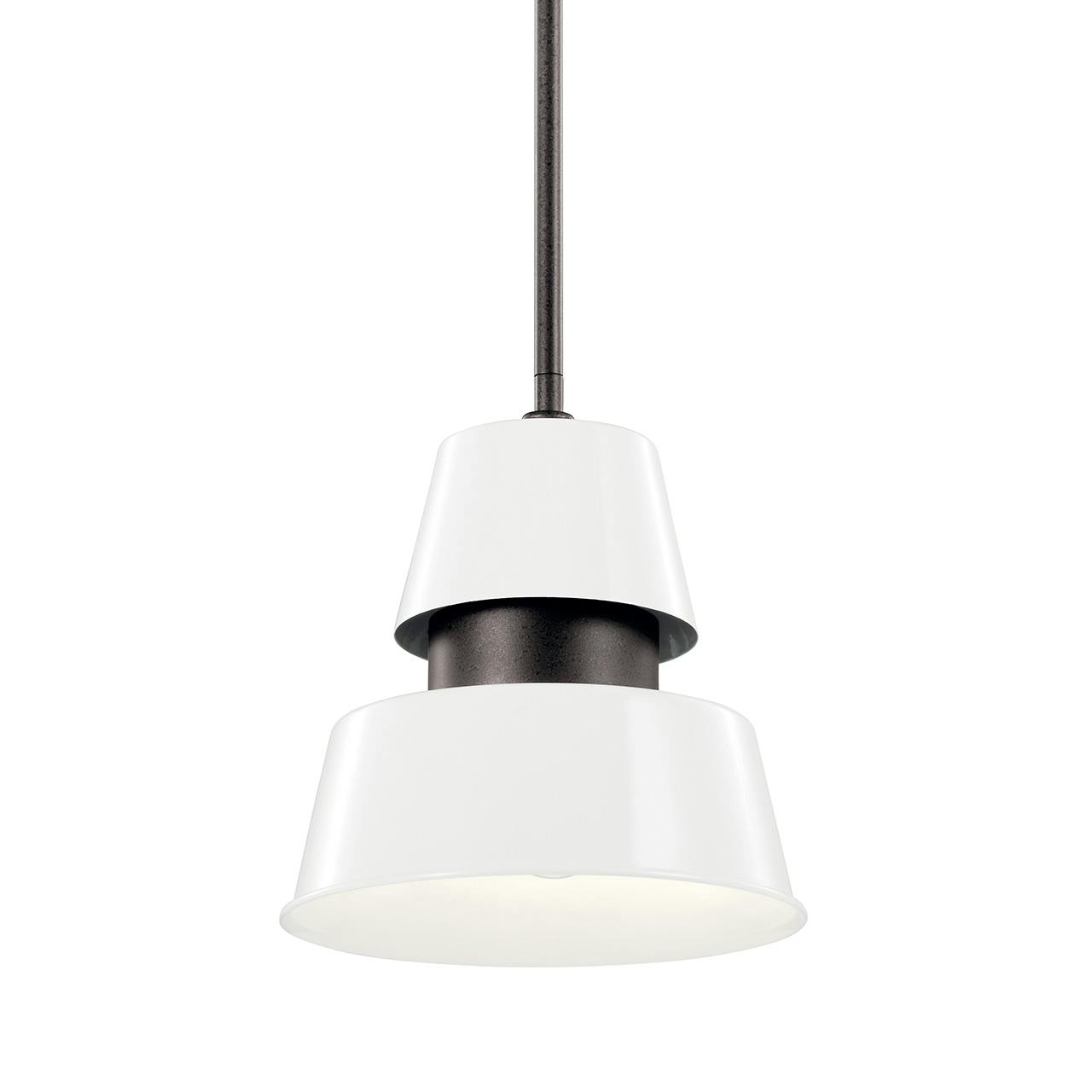 Lozano 9.5" 1 Light Pendant White without the canopy on a white background