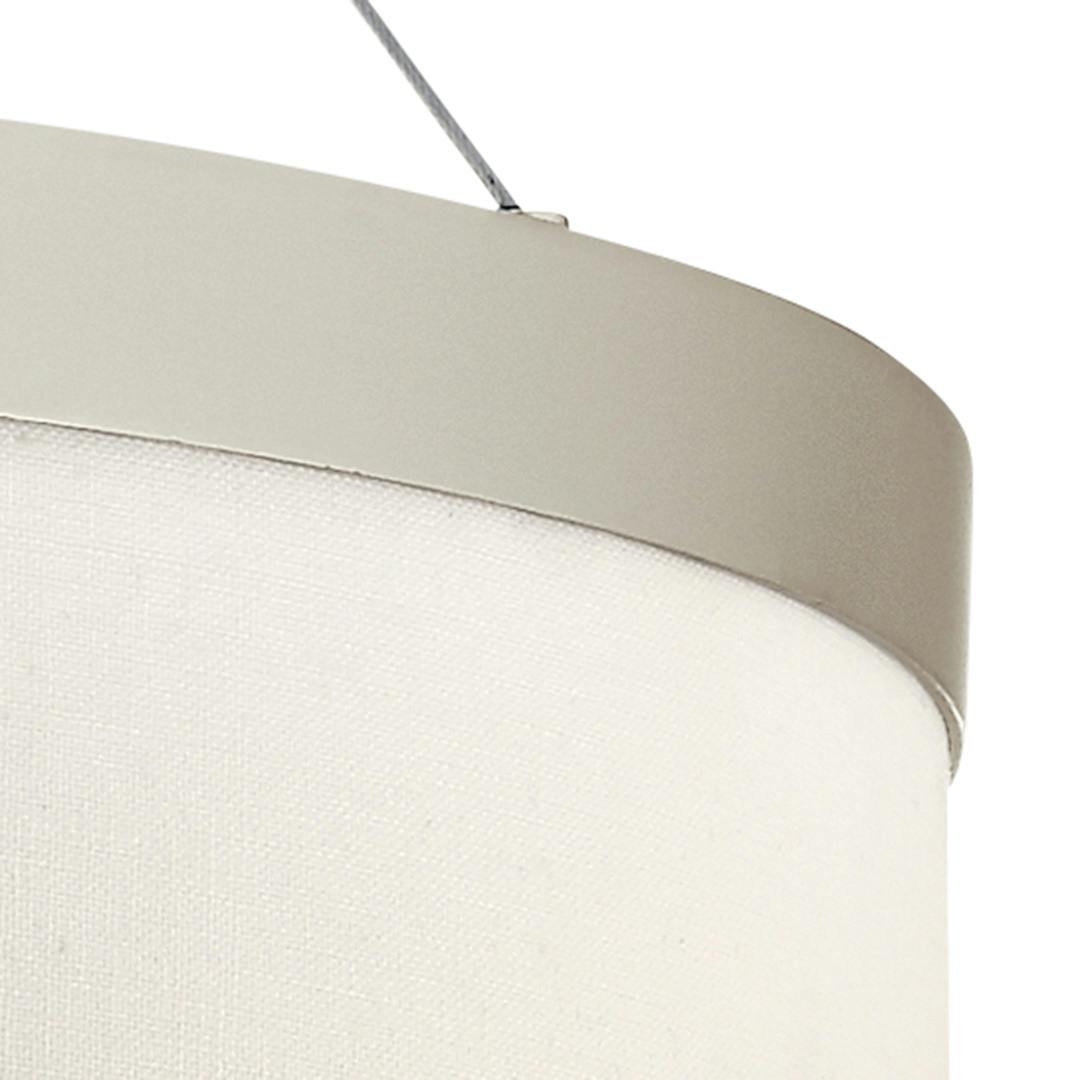 Mercel™ 18" LED Pendant Satin Nickel on a white background
