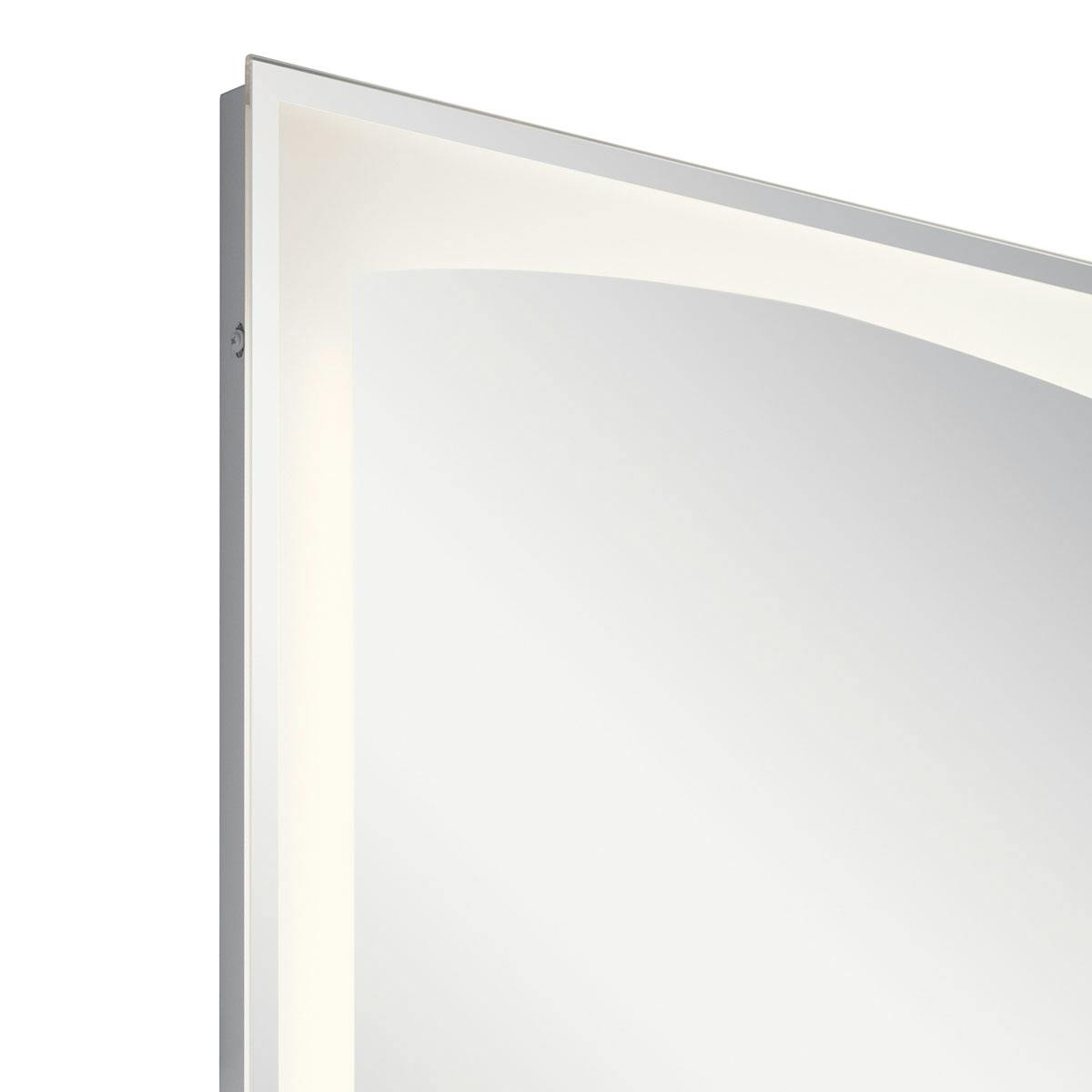 Close up view of the Tyan 30" LED Vanity Mirror White on a white background