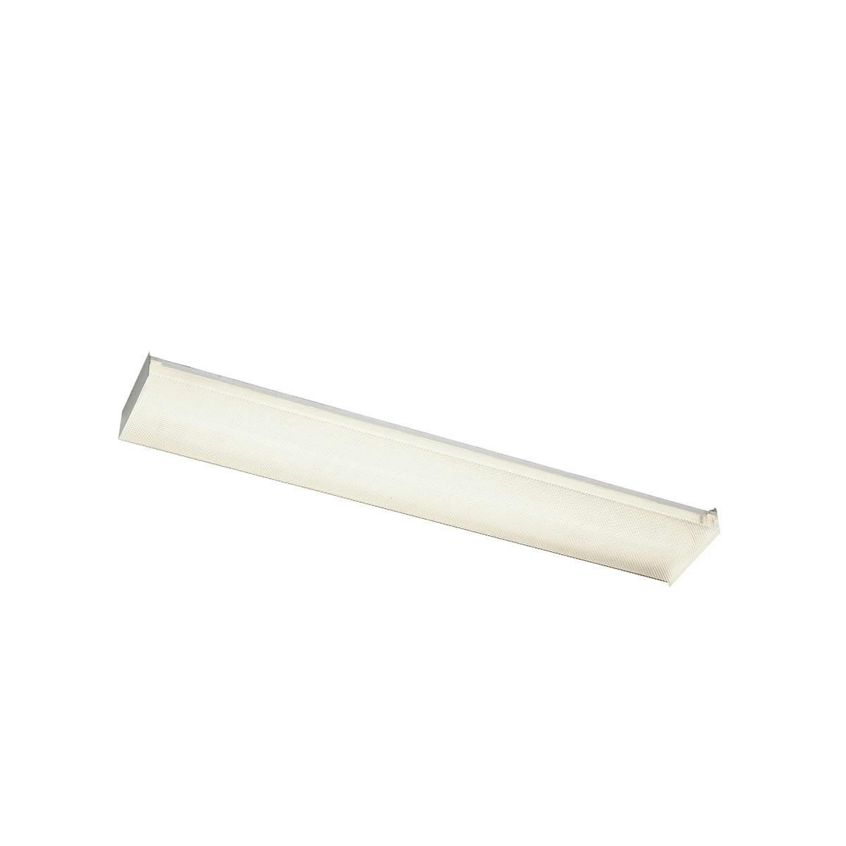 48" Fluorescent Ceiling Light White on a white background