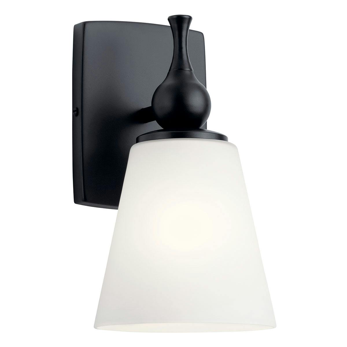 Cosabella 6" Sconce in a Black finish on a white background