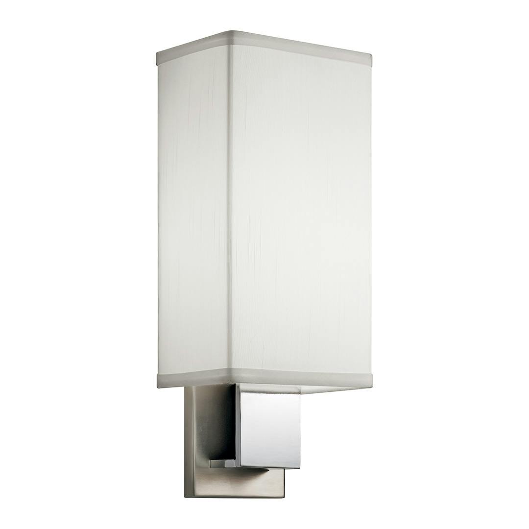 14.25" Sconce Nickel & Polished Chrome on a white background