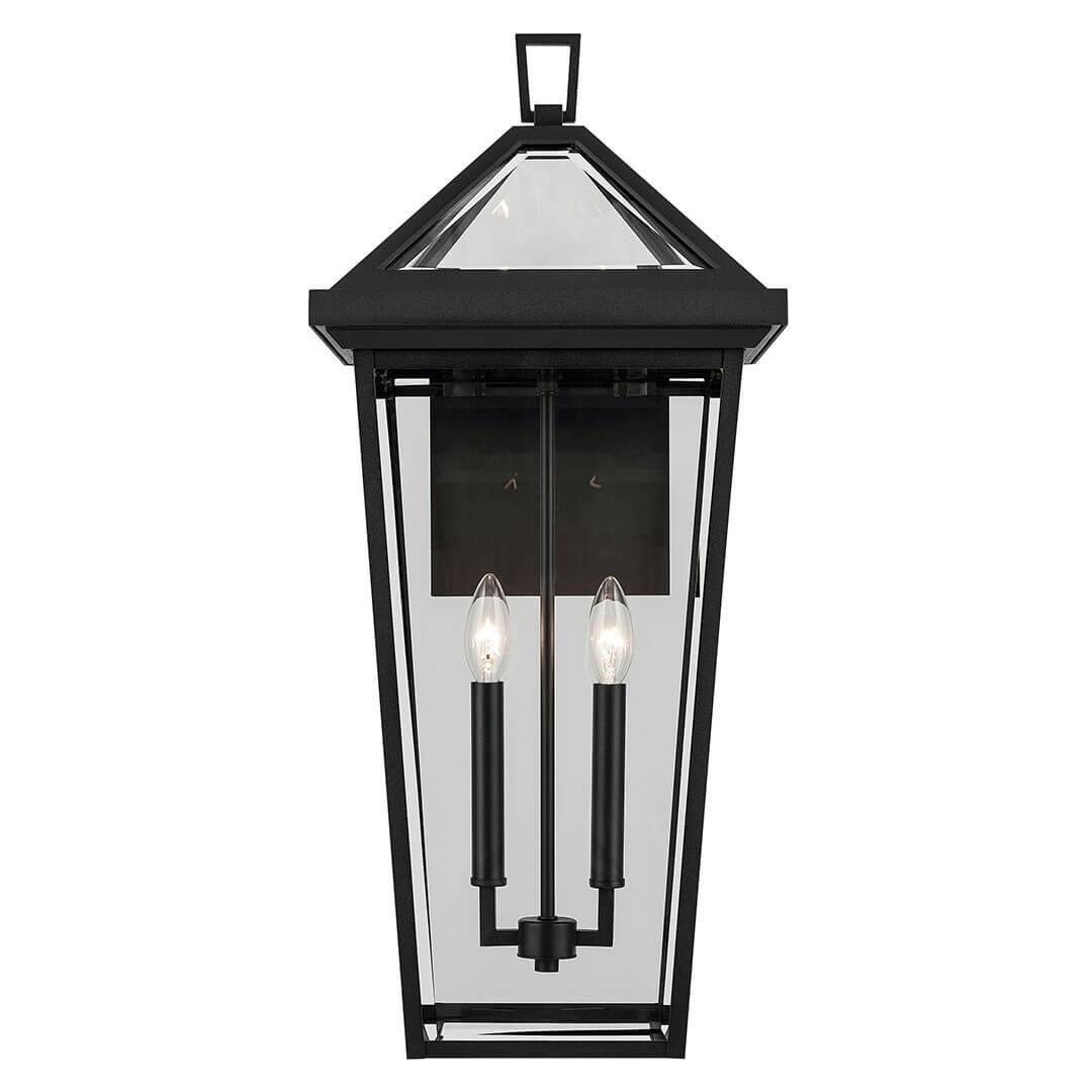 Front view of the Regence 26" 2 Light Outdoor Wall Light in Textured Black on a white background