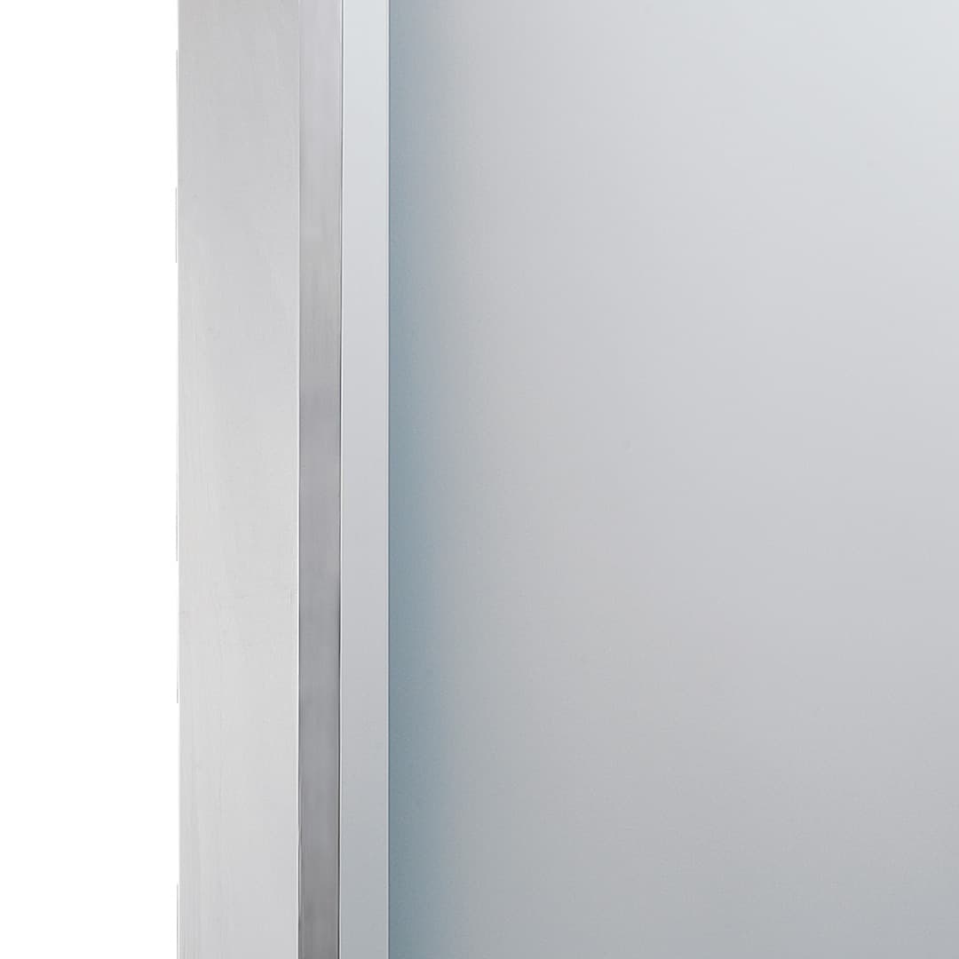 Classic Rectangular Mirror Chrome on a white background detail