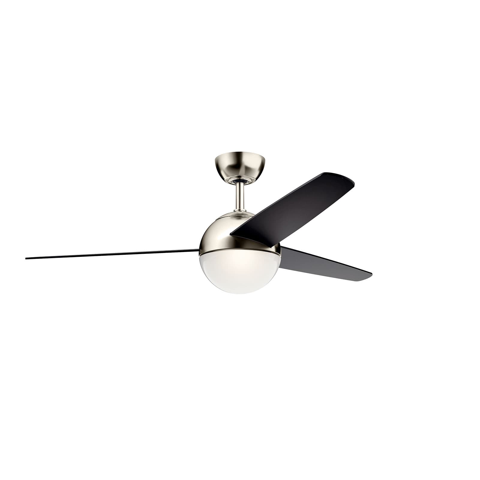 Bisc LED 56" Fan Polished Nickel on a white background