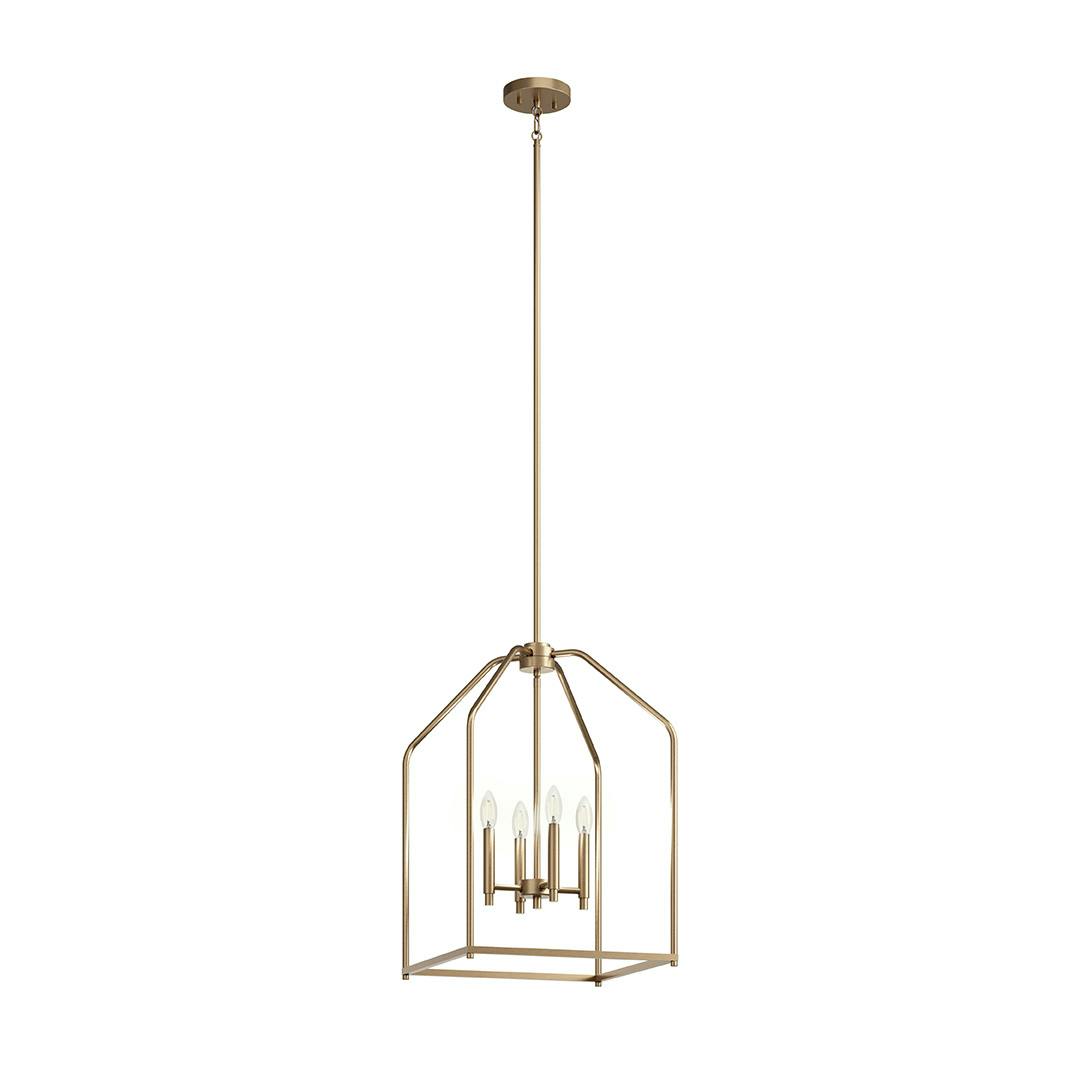 Living room featuring the Madden 25.5" 4 Light Pendant in Champagne Bronze