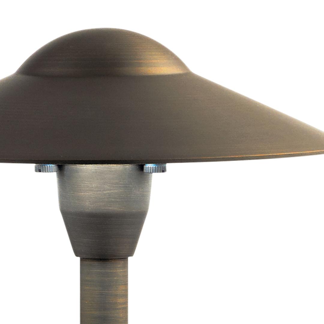 8" Dome Path Light Centennial Brass on a white background