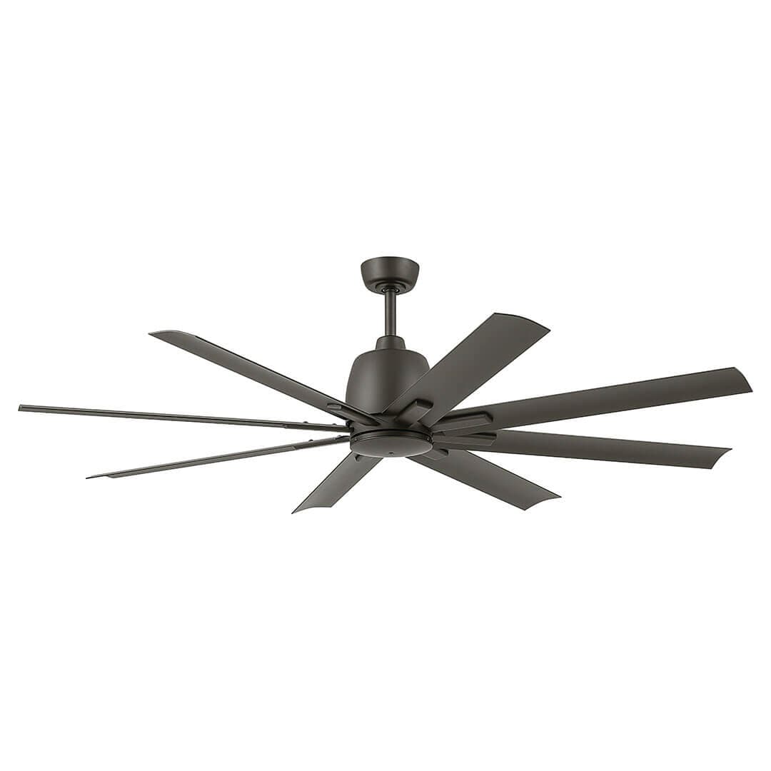 The 65" Breda 8 Blade Ceiling Fan in Satin Natural Bronze with Satin Natural Bronze Blades on a white background