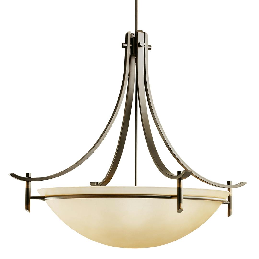 Olympia 5 Light Inverted Pendant Bronze on a white background