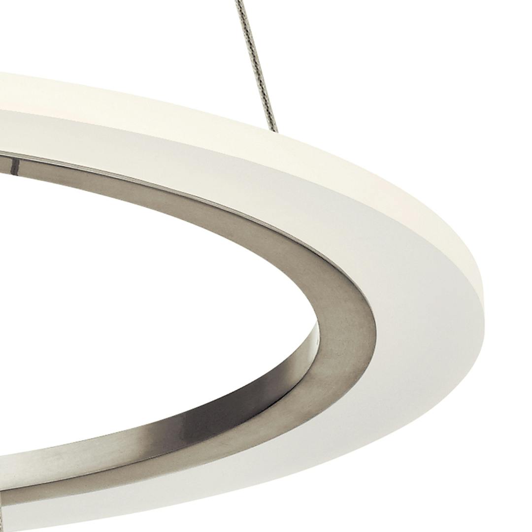 Hyvo™ 2 Ring LED Pendant Brushed Nickel on a white background