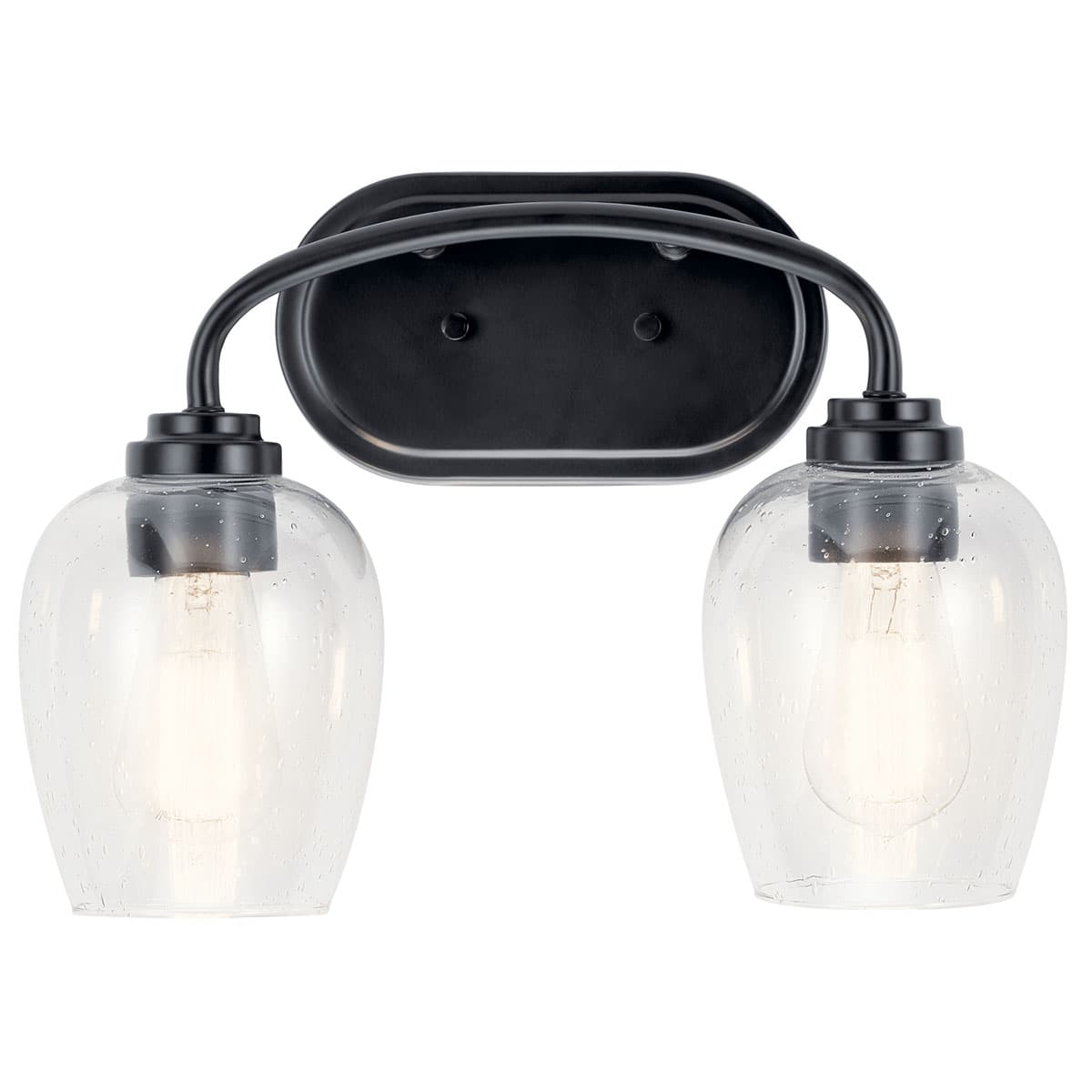 The Valserrano 14.50" Vanity Light Black facing down on a white background