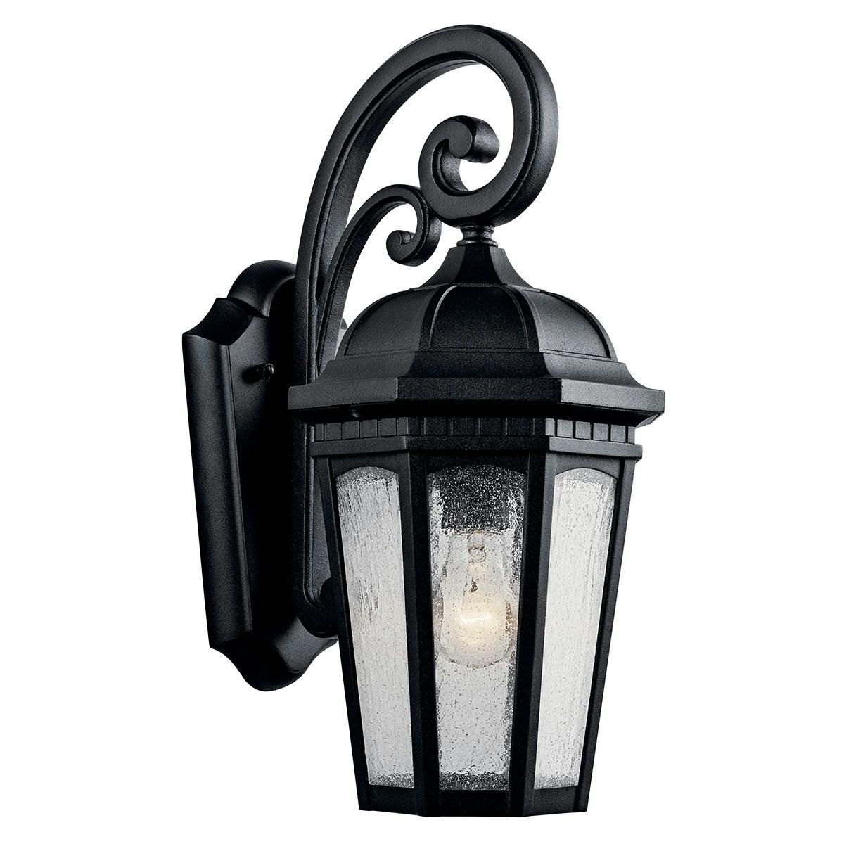 Courtyard 17.75" Wall Light Black on a white background