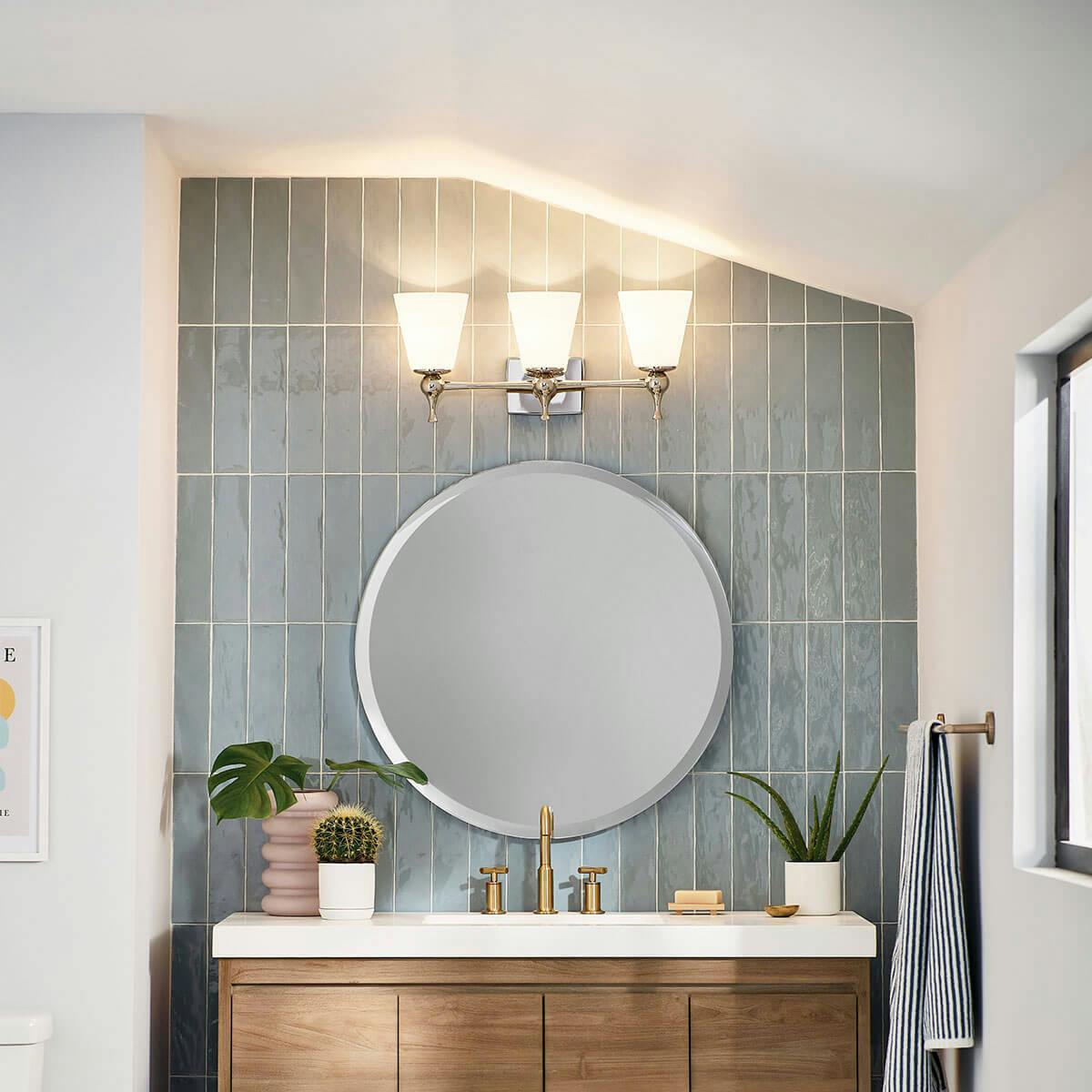Day time Bathroom image featuring Cosabella vanity light 55092PN