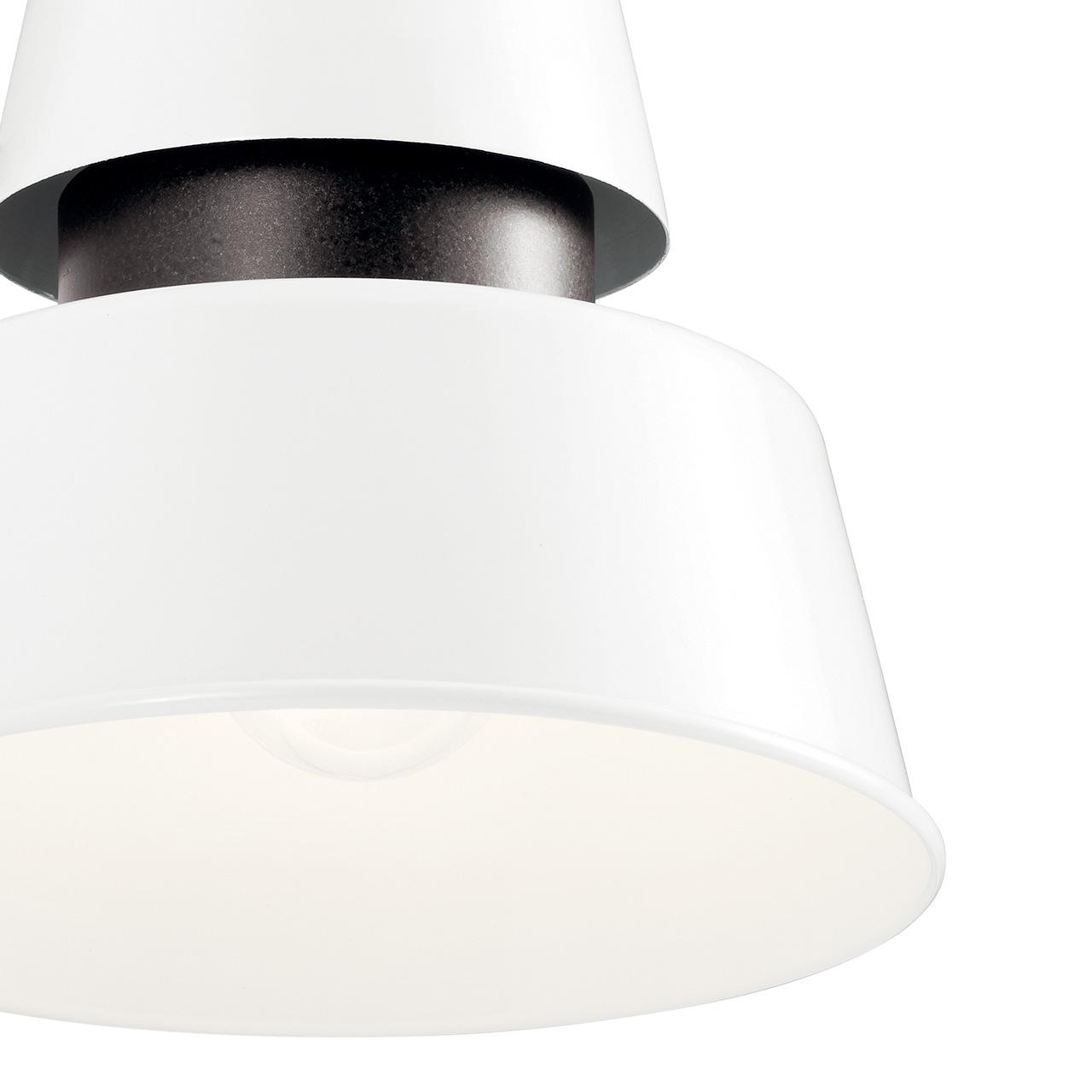 Close up view of the Lozano 13" 1 Light Wall Light White on a white background