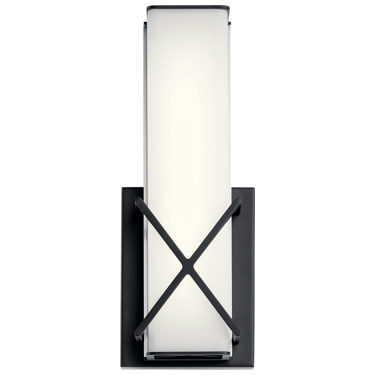Front view of the Trinsic™ LED Wall Sconce Matte Black on a white background